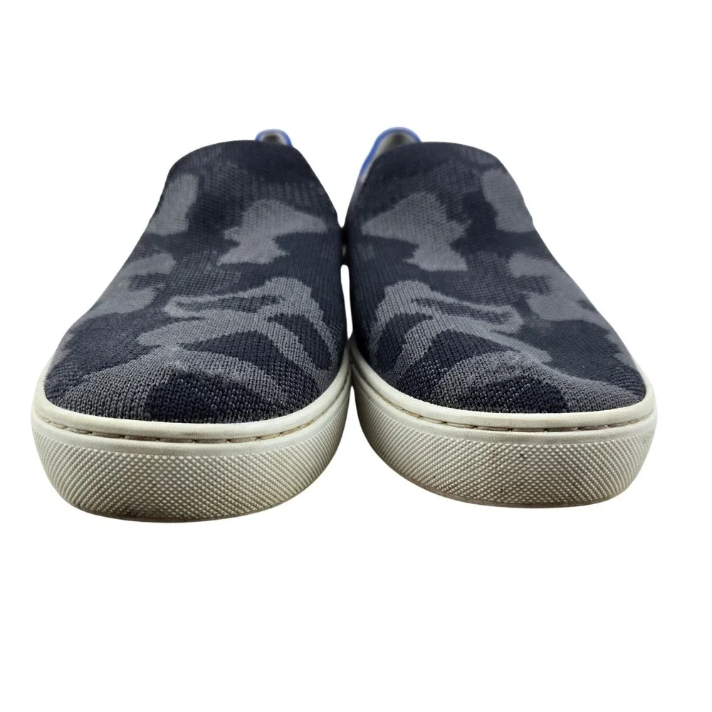 Rothy's The Sneaker Grey Camo Slip On Knit Shoes Womens 9.5 Washable Sustainable